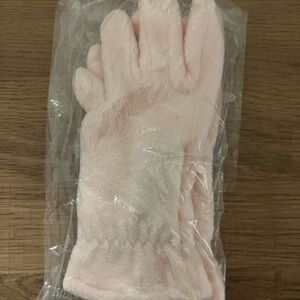 Plush Pink Fleece Gloves
